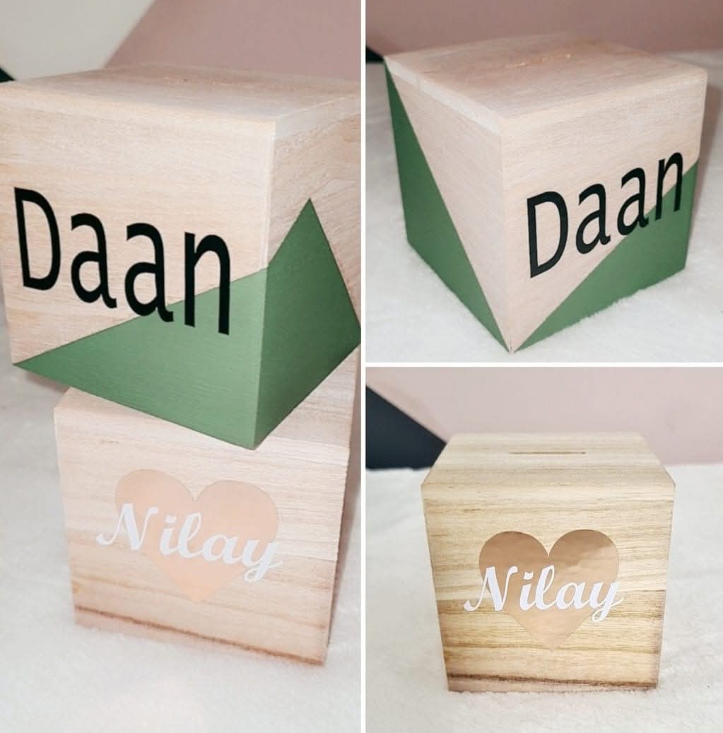 Money box with name