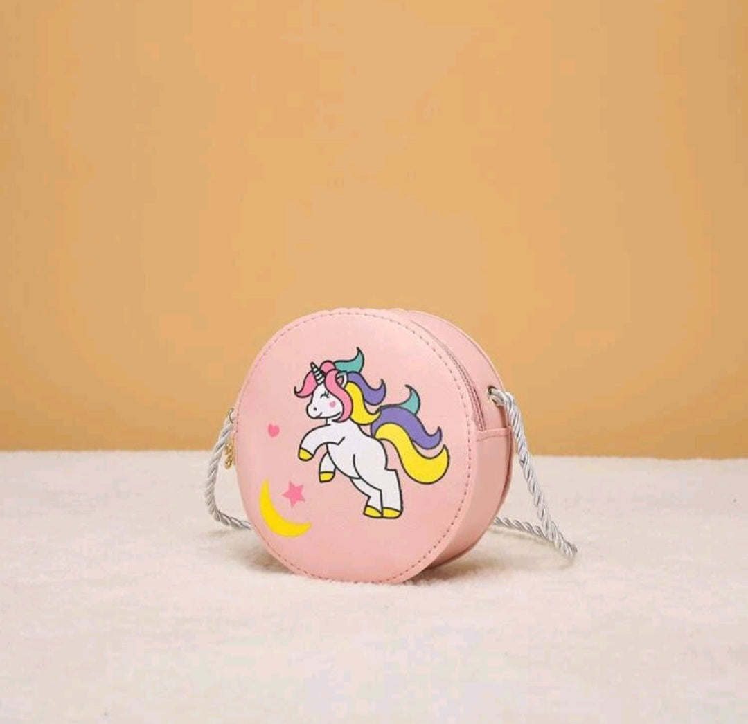Pink unicorn shoulder bag