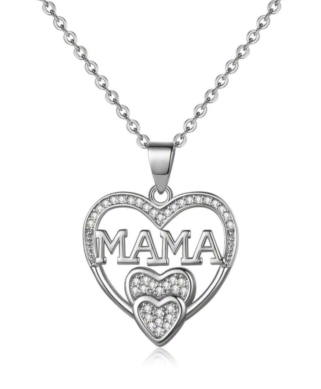 Collier argenté "Maman"