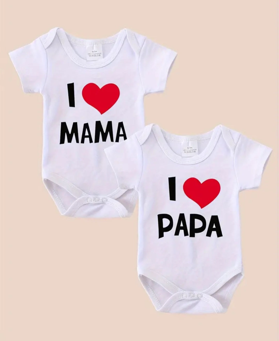Romper set for 2, mom and dad