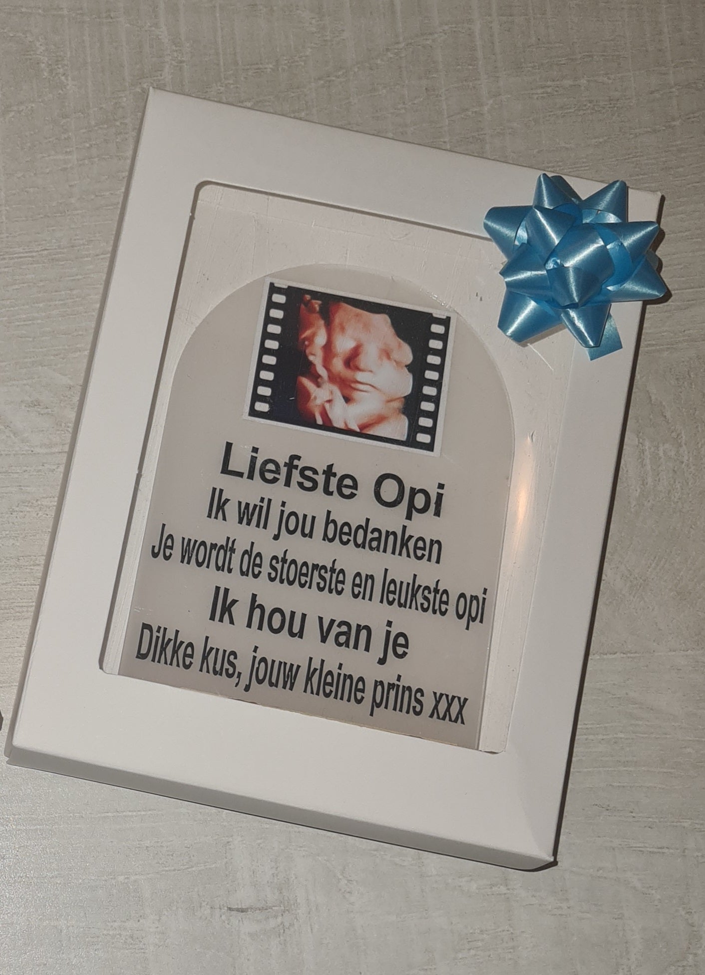 Acryl op standaard met foto