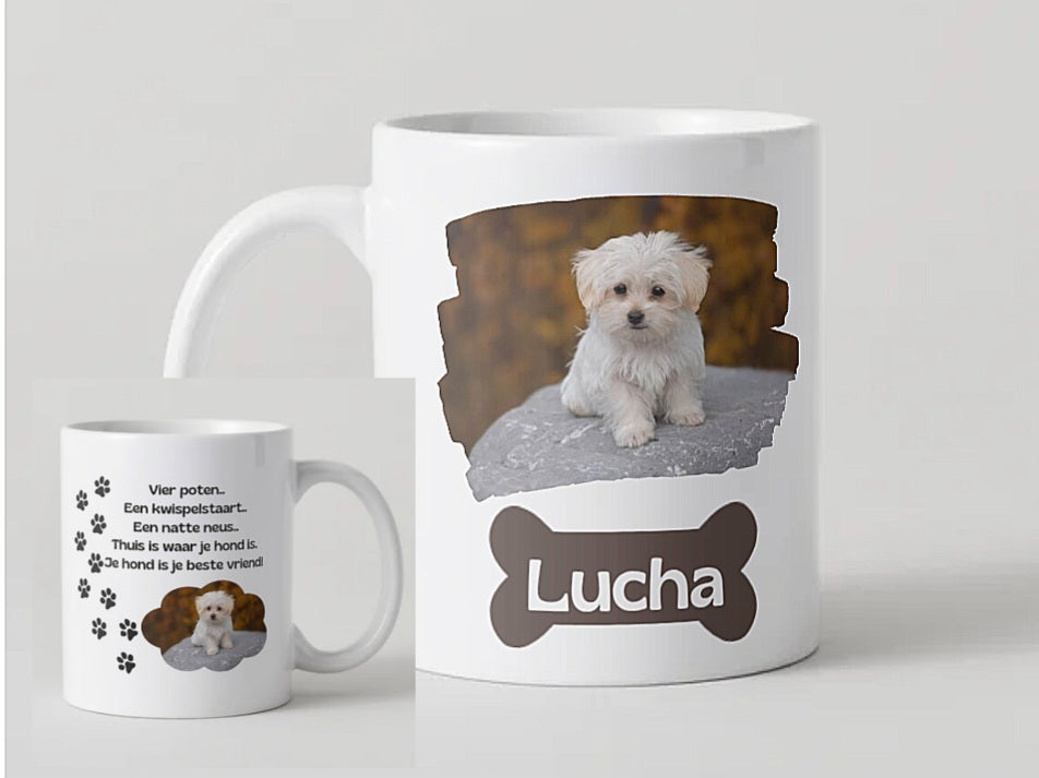 Mug with photo and name of your dog