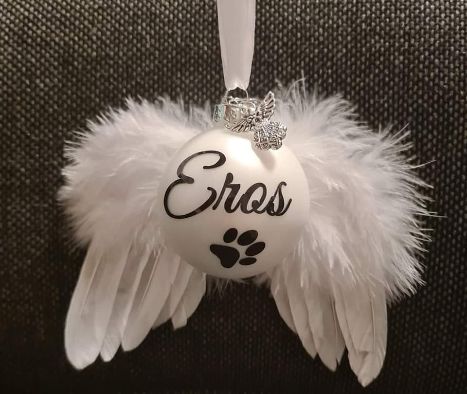 Memorial Christmas Ornament on Wings