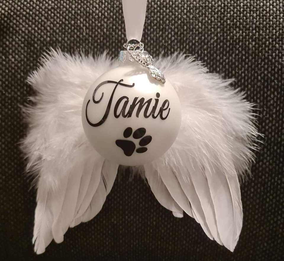 Memorial Christmas Ornament on Wings