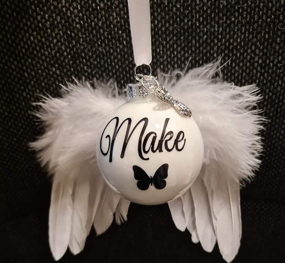 Memorial Christmas Ornament on Wings