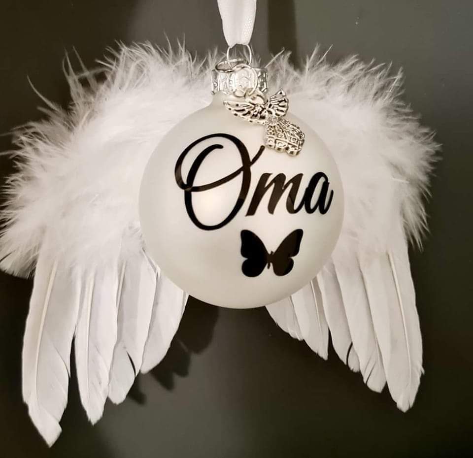 Memorial Christmas Ornament on Wings