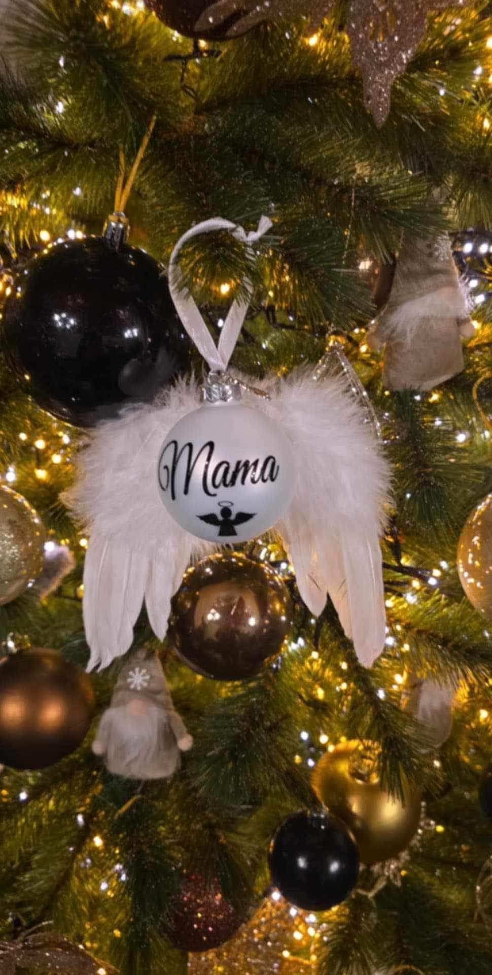 Memorial Christmas Ornament on Wings