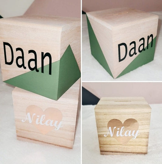 Money box with name