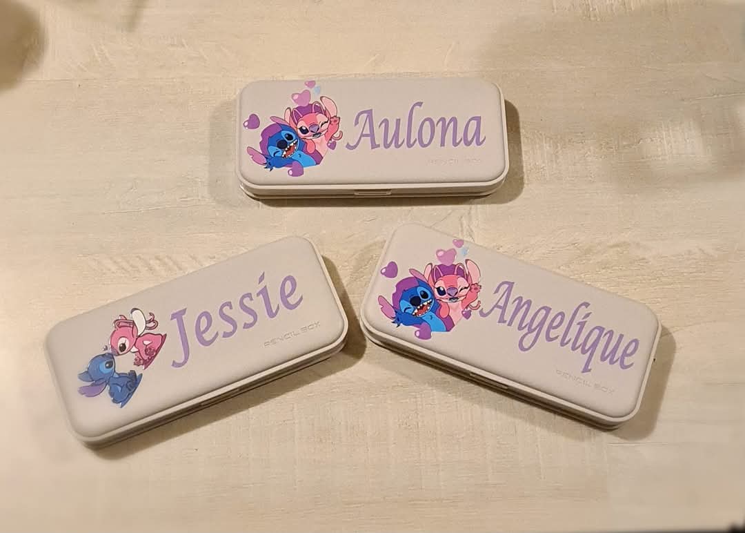 Pen holder with embossed print and name