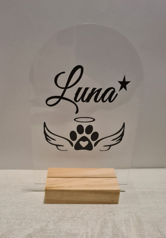 Memorial Acrylic Dog Paw Print