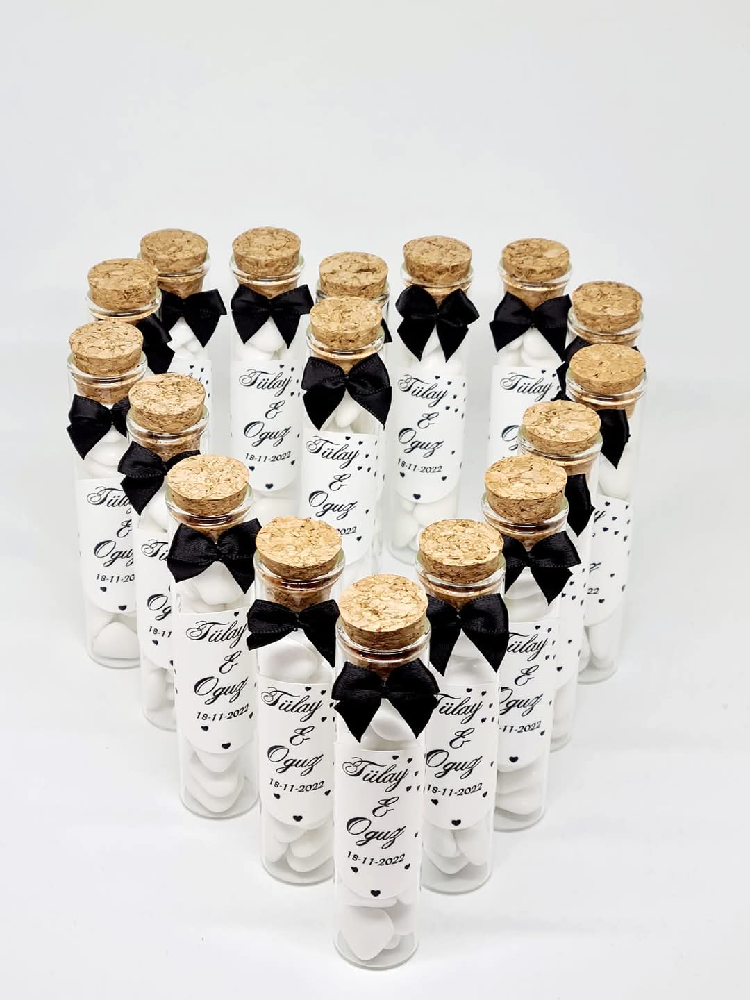 (Only via Facebook) Tubes filled with chocolate beans