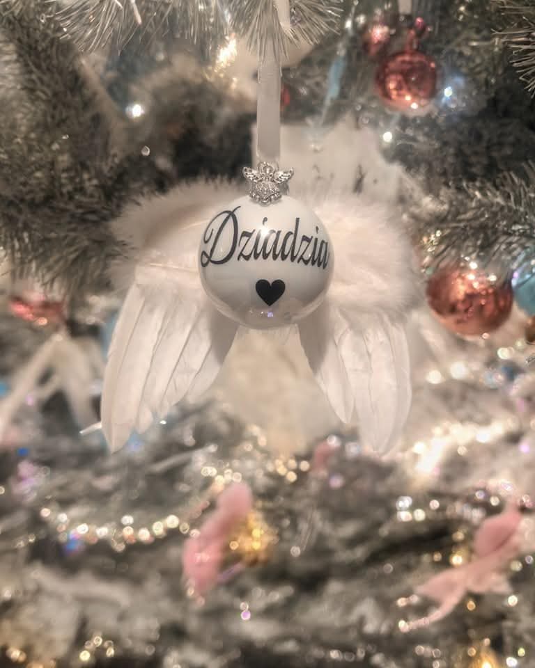 Memorial Christmas Ornament on Wings
