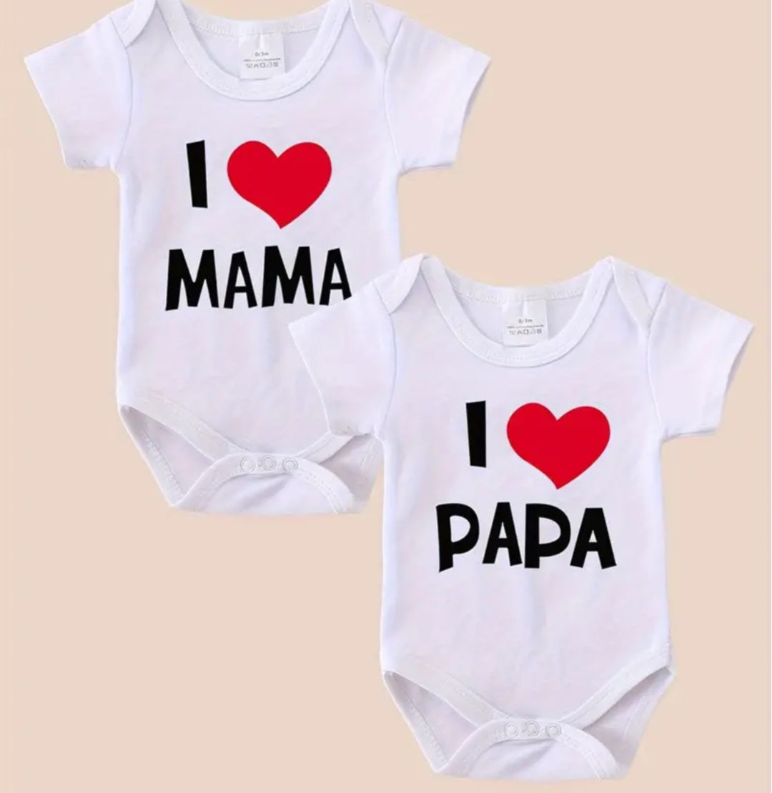 Special offer! Baby set I love mama &amp; papa