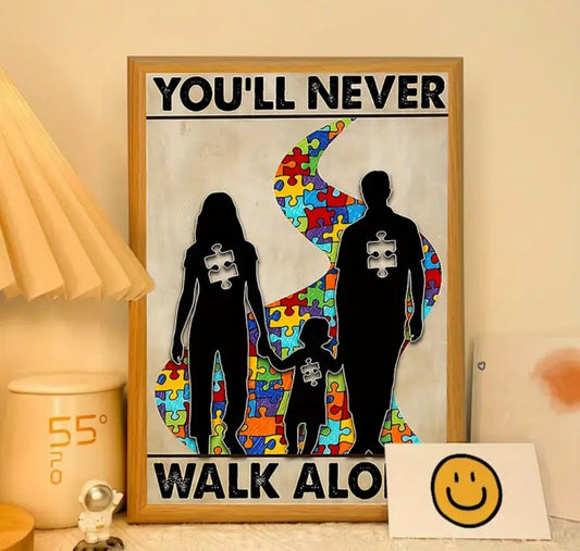 Wand decoratie autisme (zonder frame)