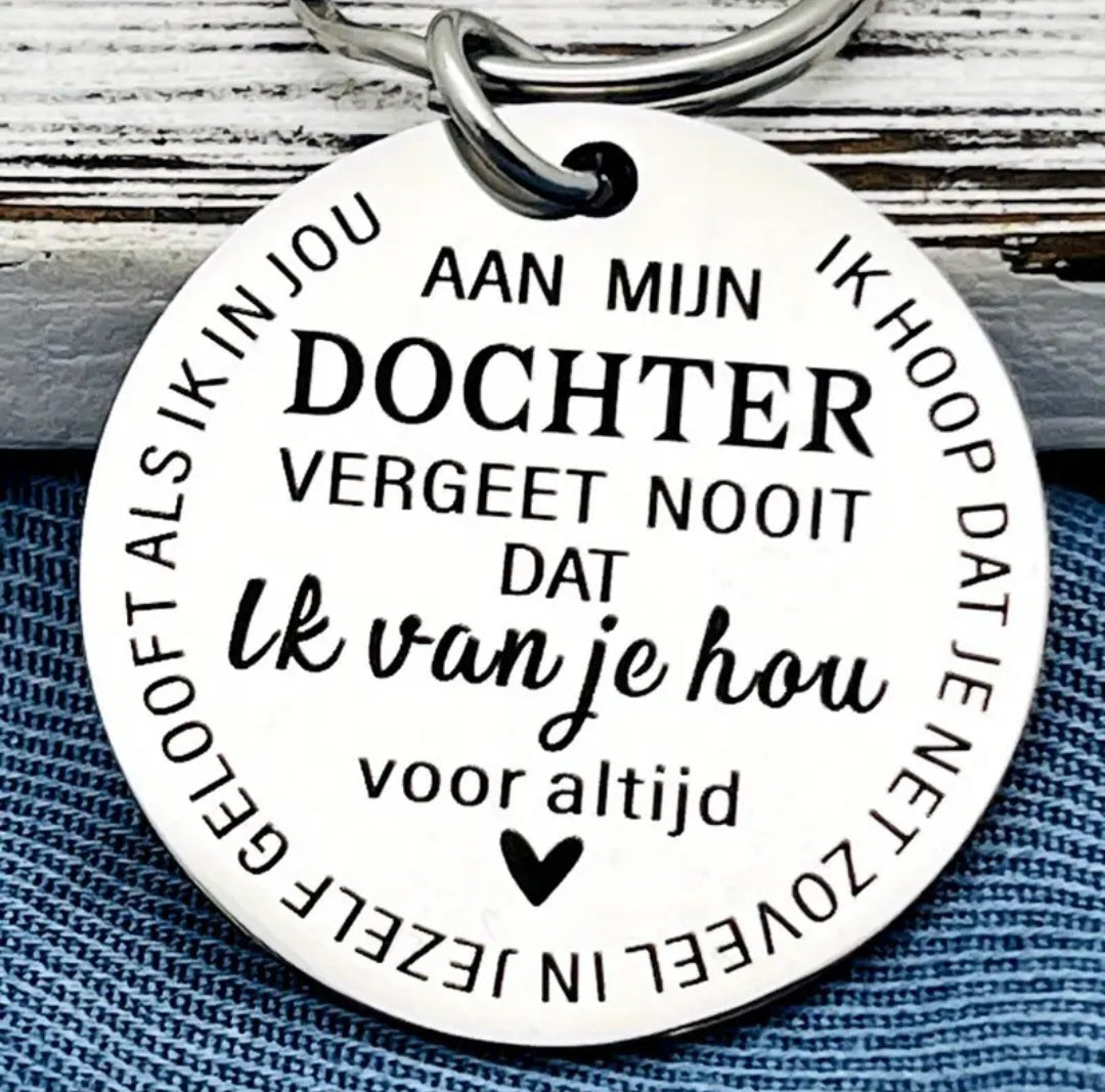 Daughter keychain (round)