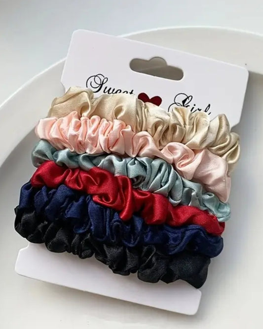 Set of 6 scrunchies, type A