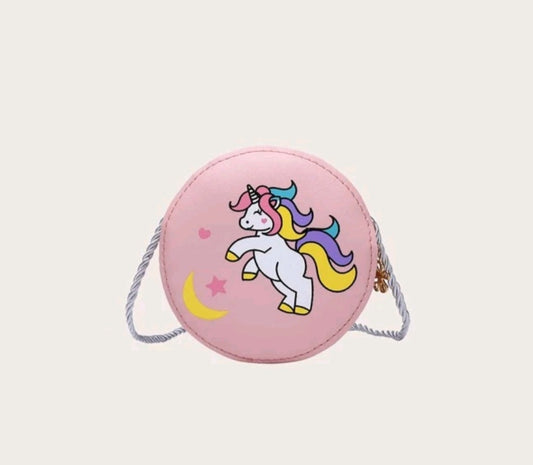 Pink unicorn shoulder bag