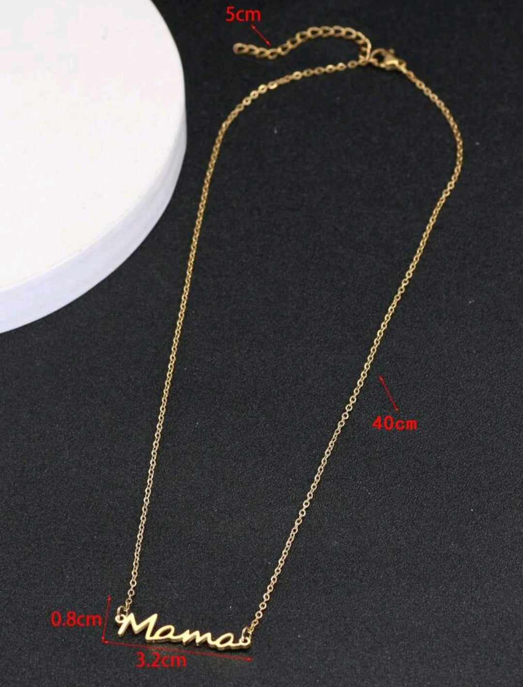 Mom necklace, gold-colored