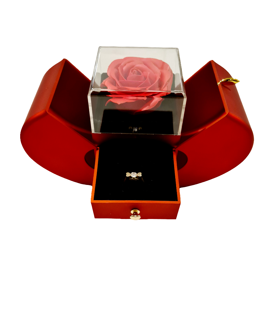 Heart-shaped gift for ring