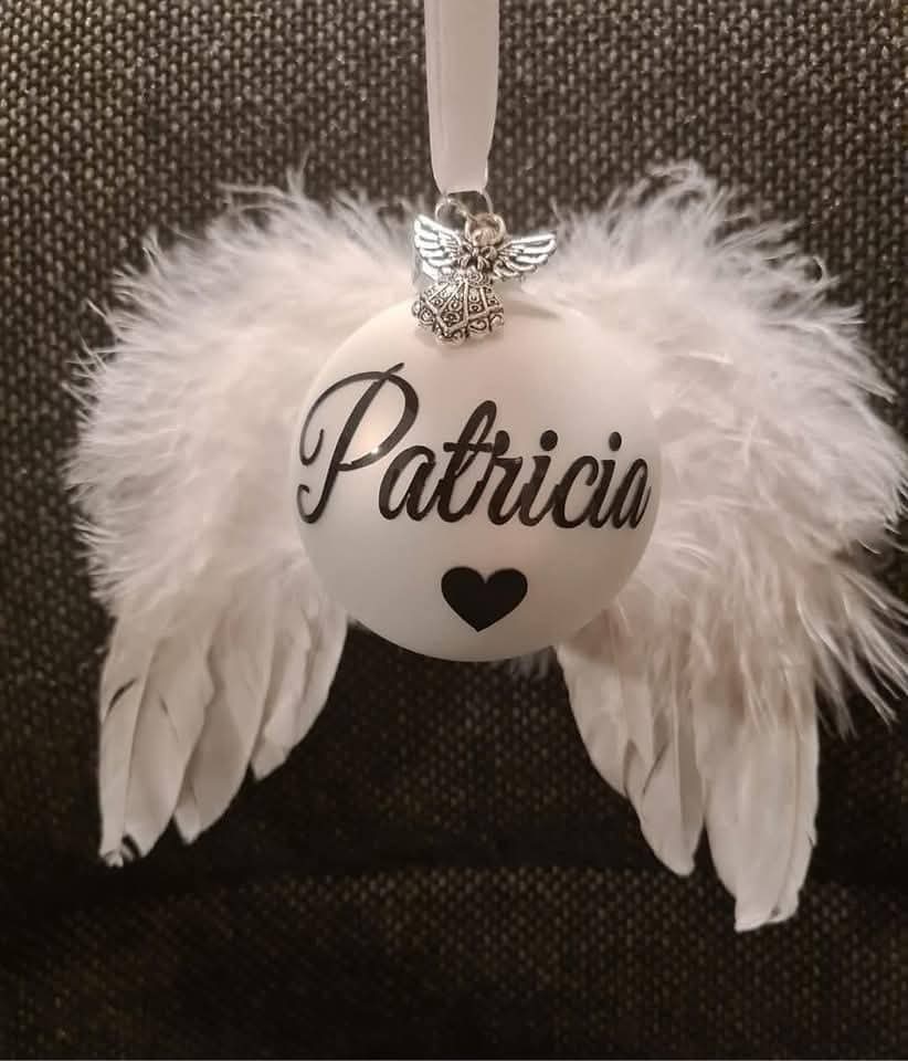 Memorial Christmas Ornament on Wings