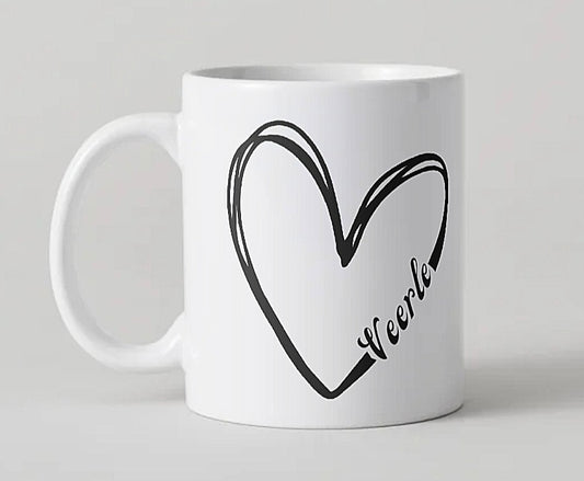 Mug with a heart and name
