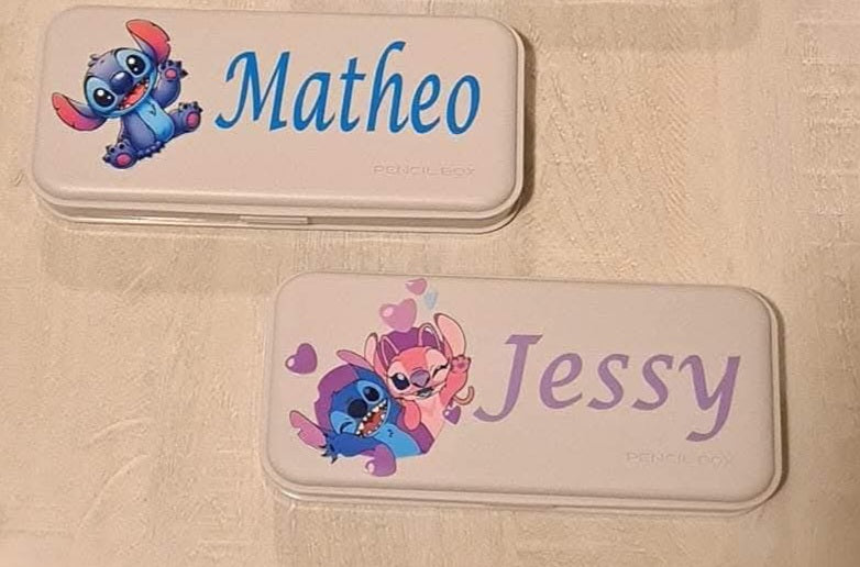 Pen holder with embossed print and name