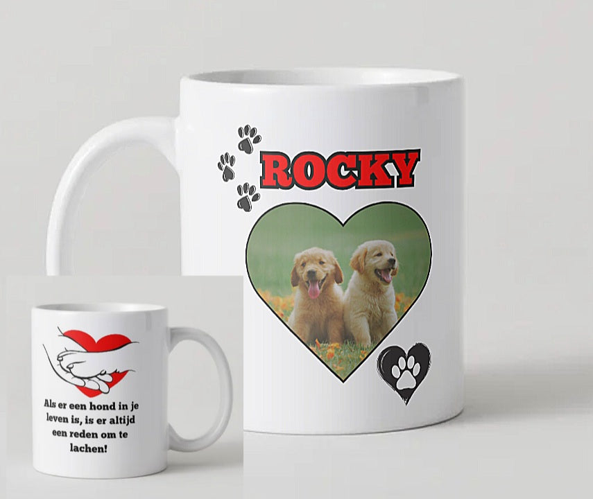 Mug with photo and dog's name
