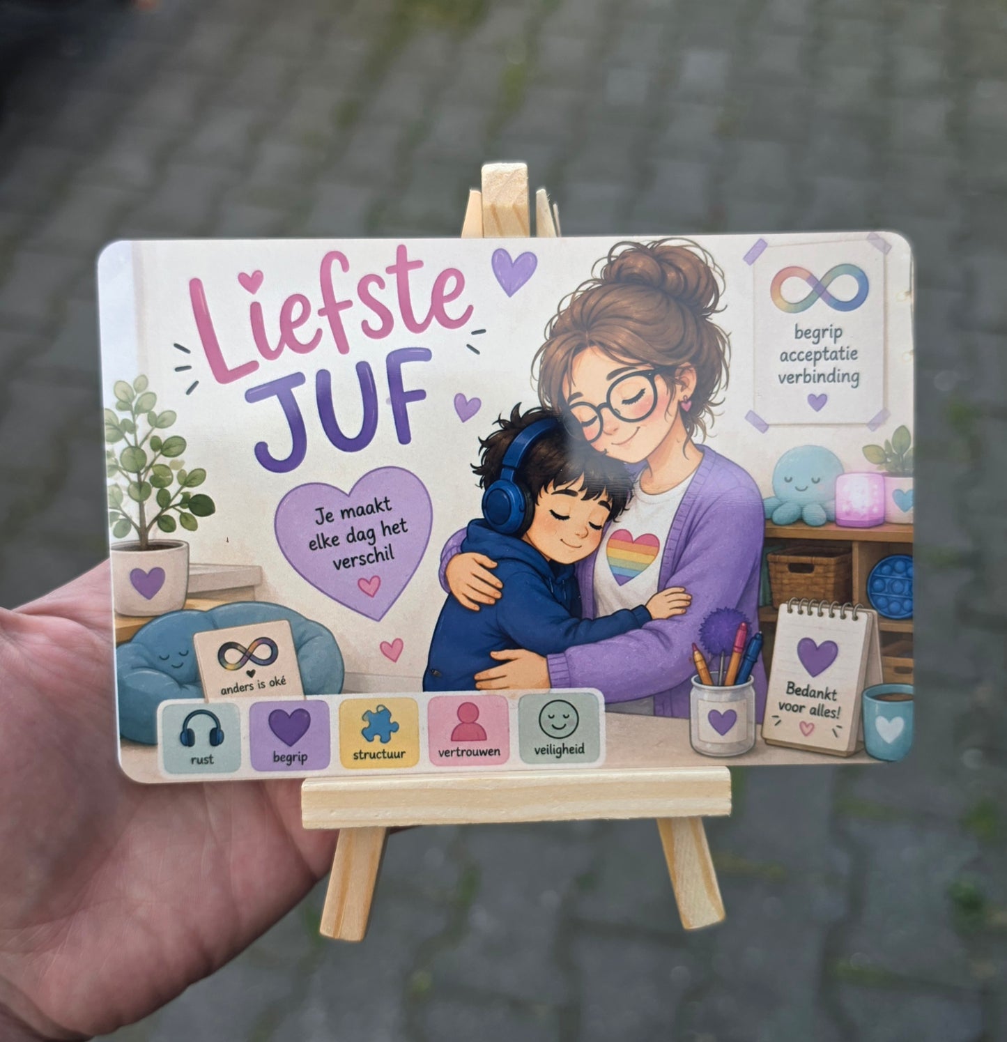 Aluminium Art Liefste Juf lll