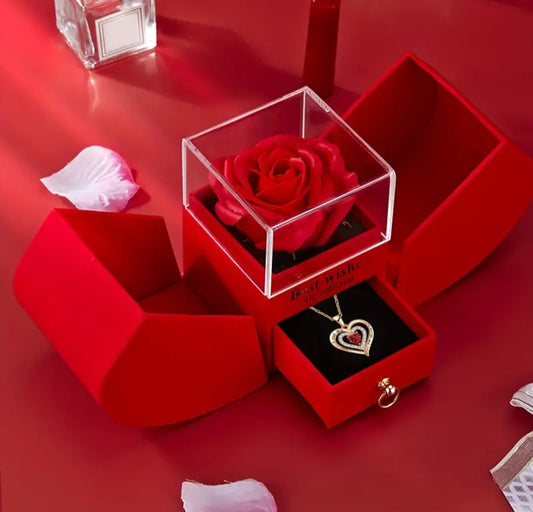 Hartvormige giftset incl. halsketting