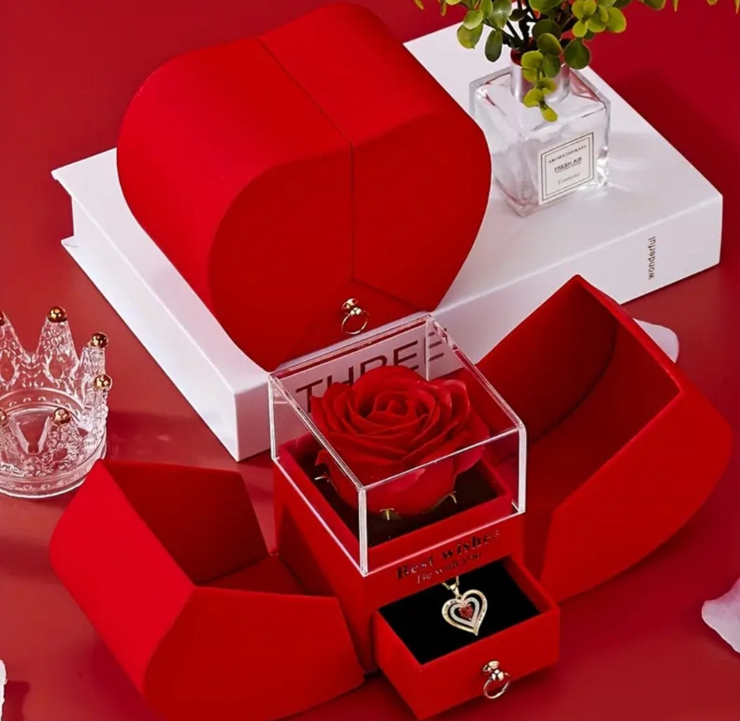 Hartvormige giftset incl. halsketting
