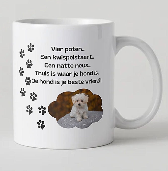 Mug with photo and name of your dog