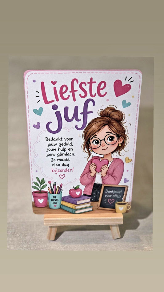 Aluminium Art Liefste Juf