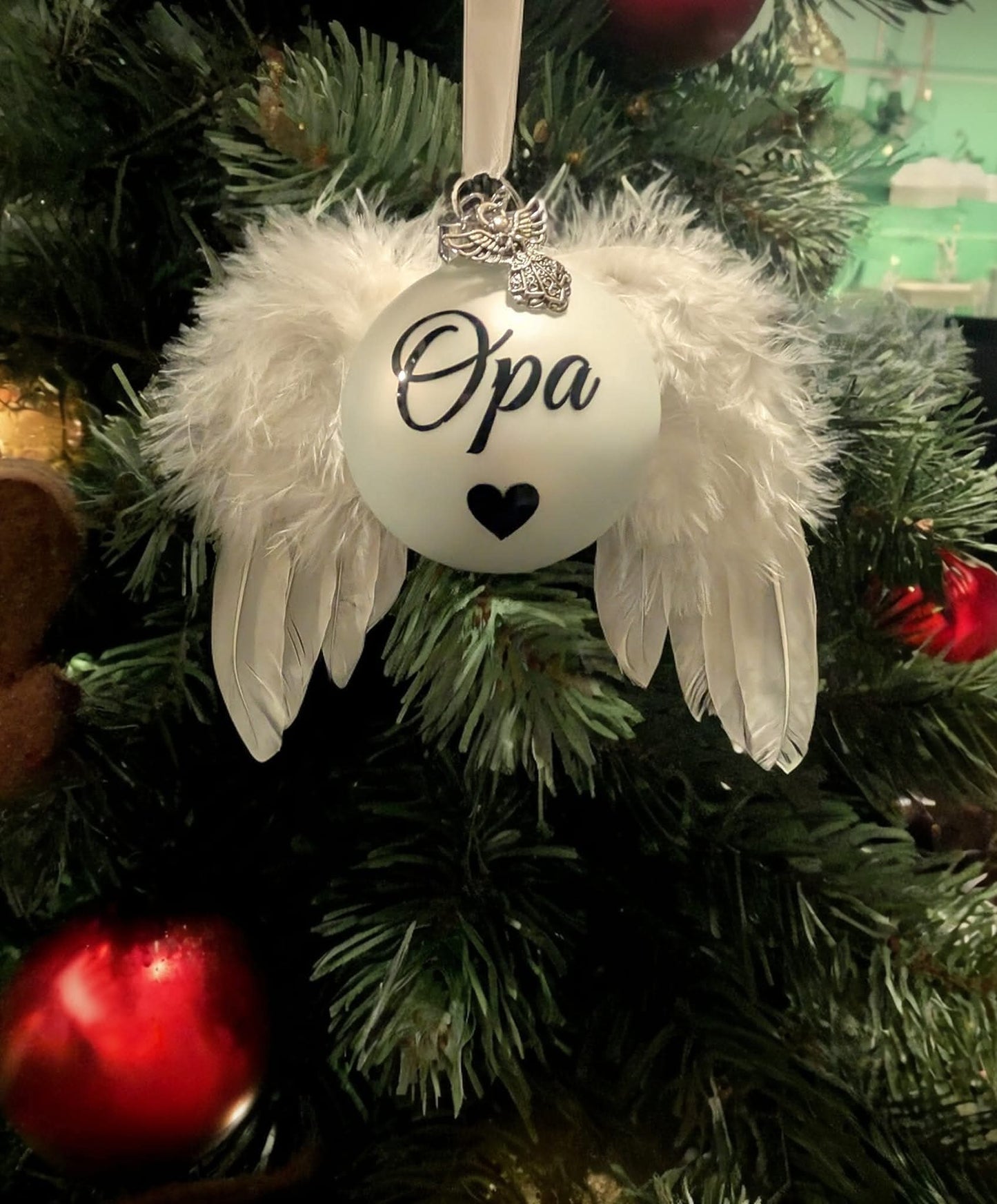 Memorial Christmas Ornament on Wings