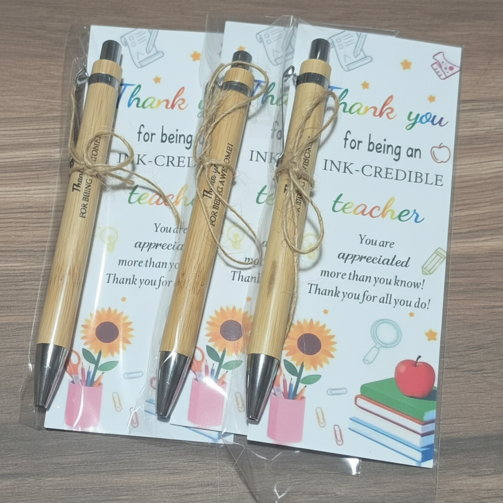 Juf/ Meester Bamboe pen